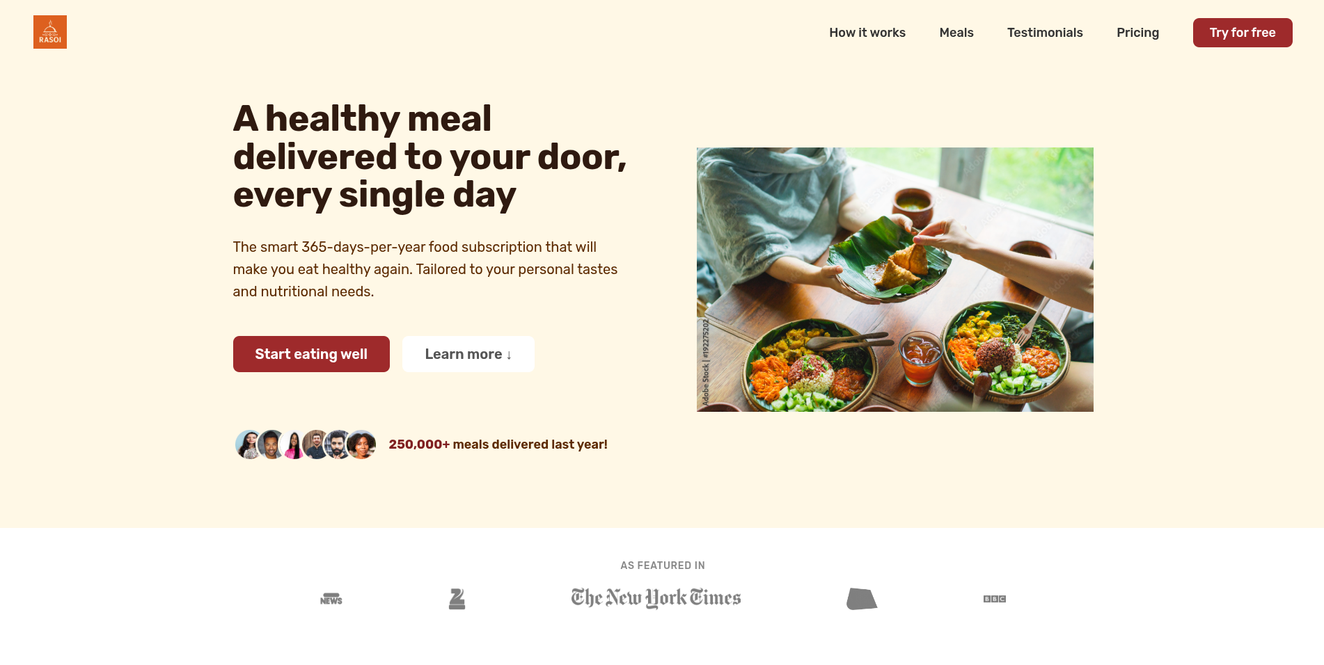 Rasoi food website